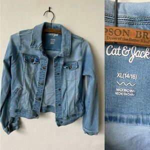Cat & Jack Girls Denim Jacket Size XL 14/16